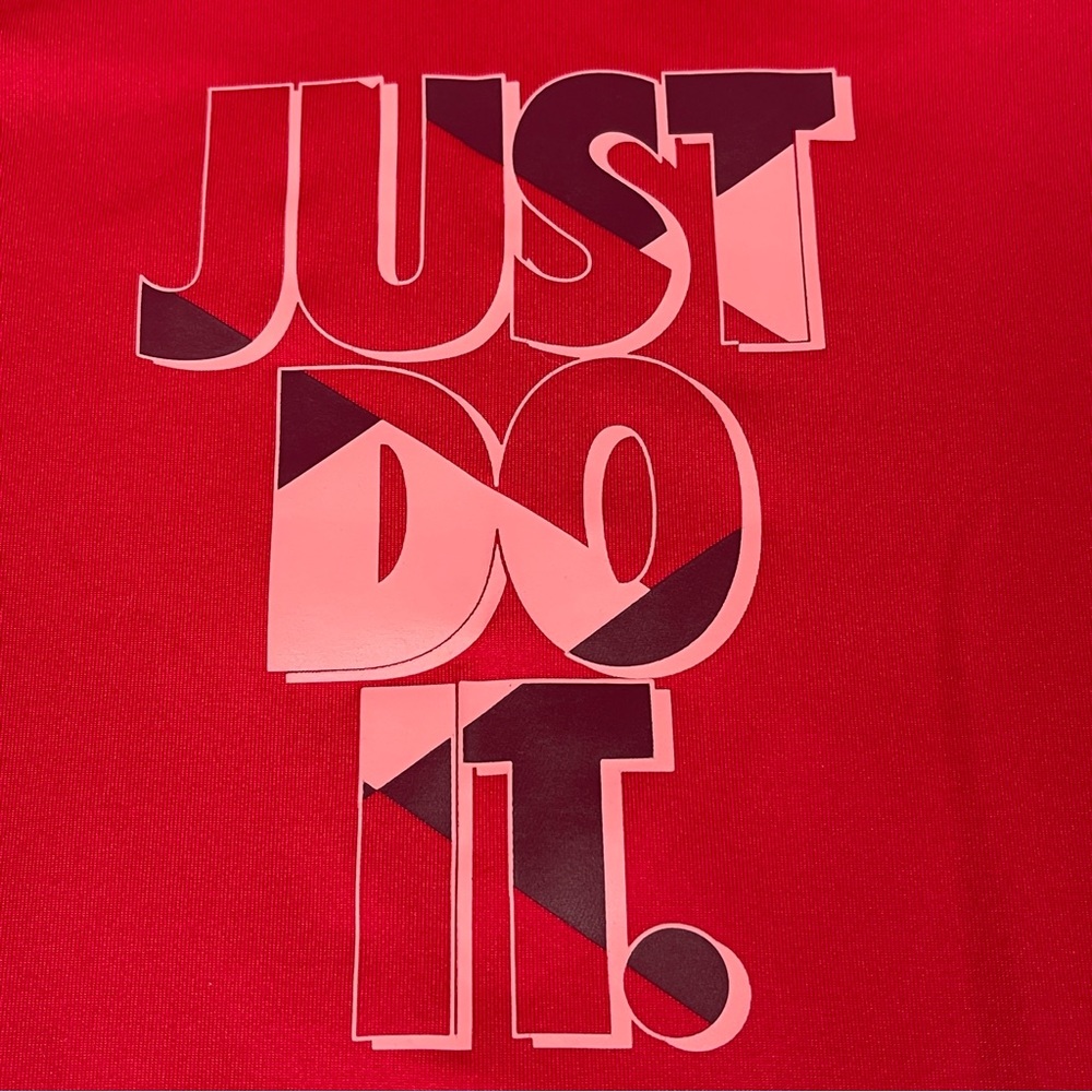 NIKE Pro red long sleeve thermal fleece lined crew neck logo top, size M - Picture 5 of 16